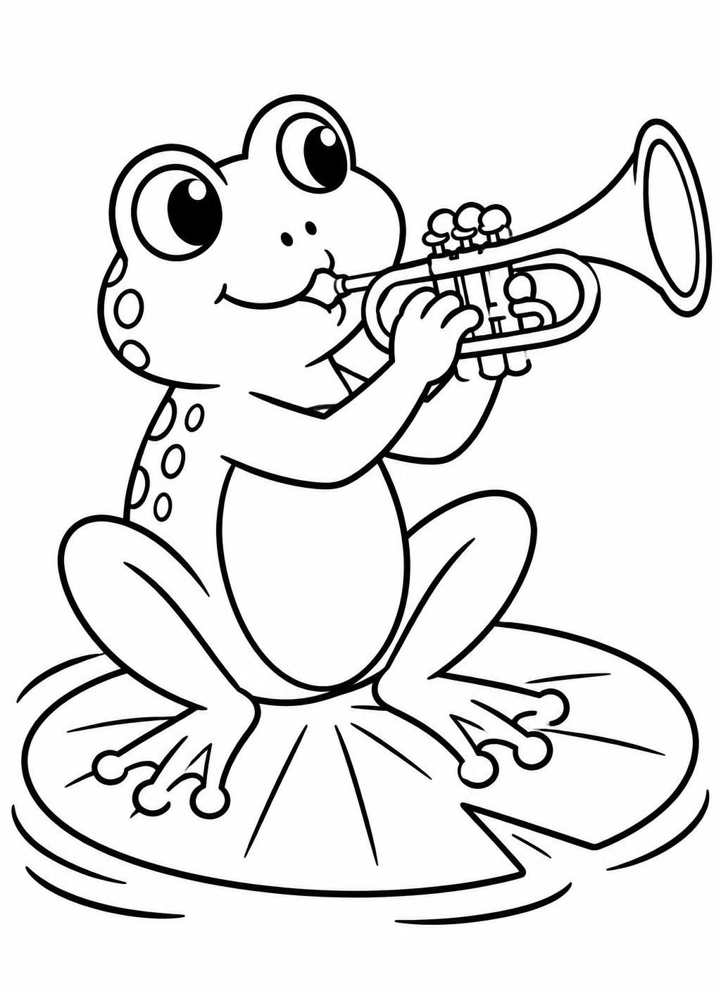 Målarbilder: Trumpetgrodan