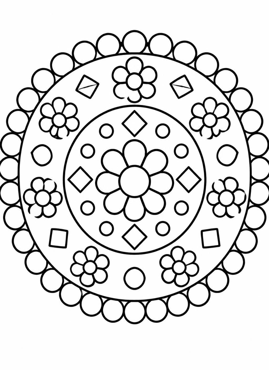 Målarbilder: Mönstermandala